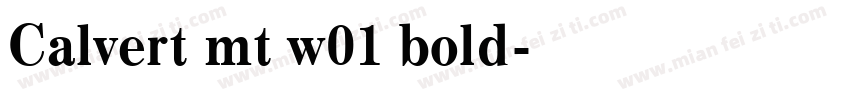 Calvert mt w01 bold字体转换